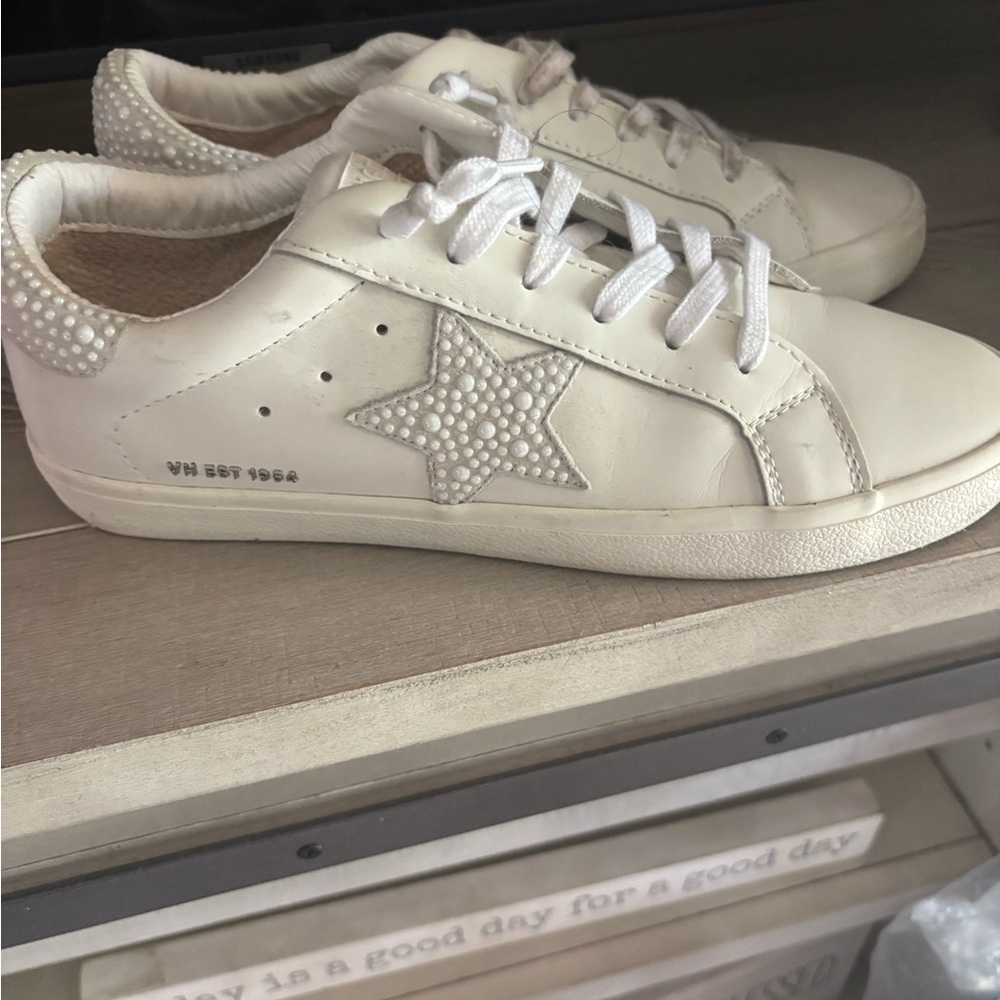 White Star Embellished Sneakers